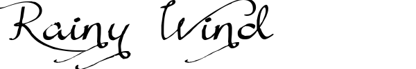 Rainy Wind font preview